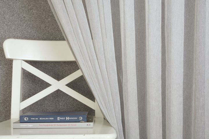 Massarelli Valerio Tule Gordijn, 250x260 cm, Zilver