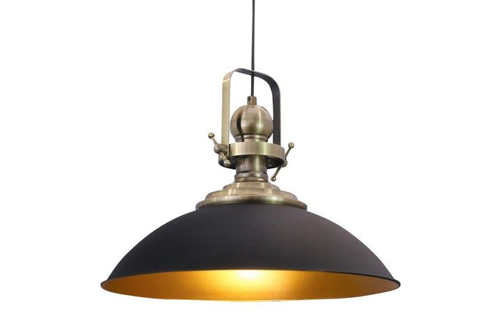 Bellezza Rock 1-Light Pendant, Black & Silver