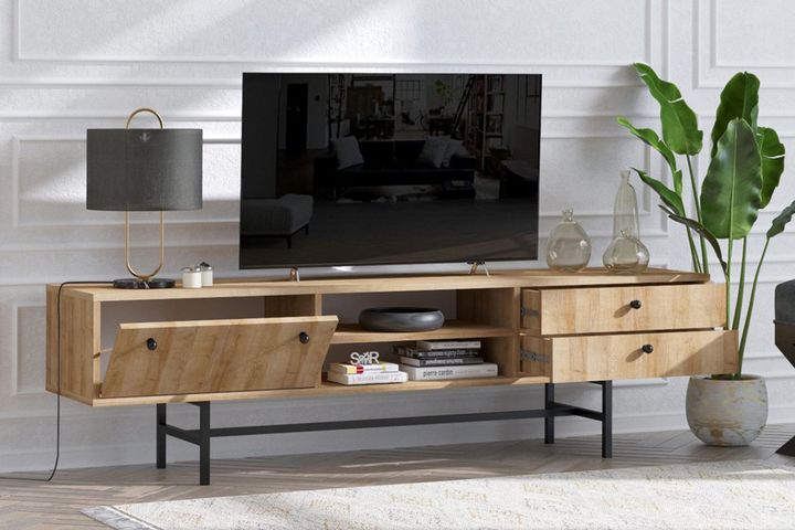 Freya June TV Unit, 180 cm, Light Wood
