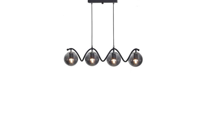 Nora 4-Light Wavy Smoked Glass Chandelier