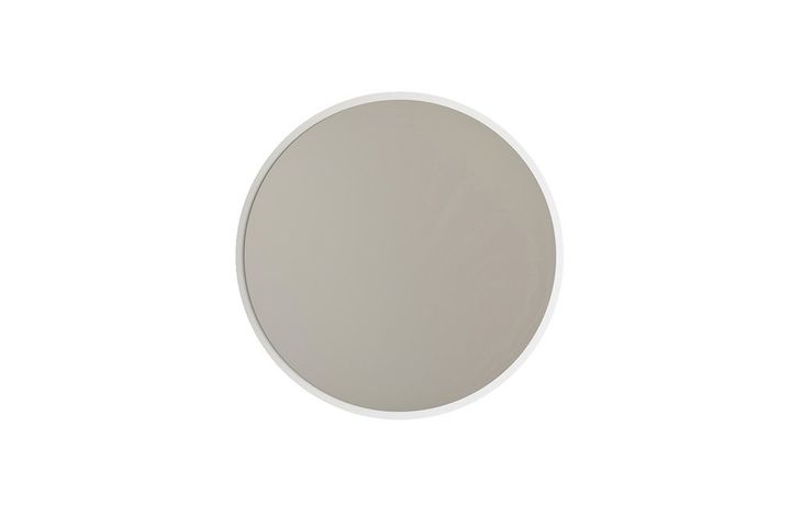 Bílé dekorativní kulaté zrcadlo Neostyle