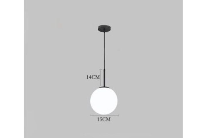 Giana Modernee Glazen Hanglamp, Zwart