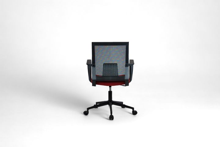 Mesh Bureaustoel met Metalen Poten, Rood