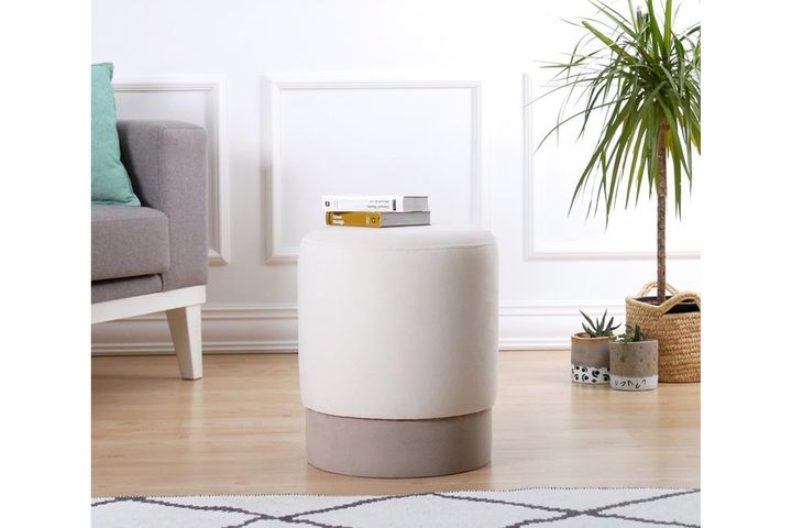 Ropp Ronde Poef, Creme