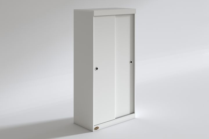 Nelke 2 Sliding Door Wardrobe, 90 cm, White