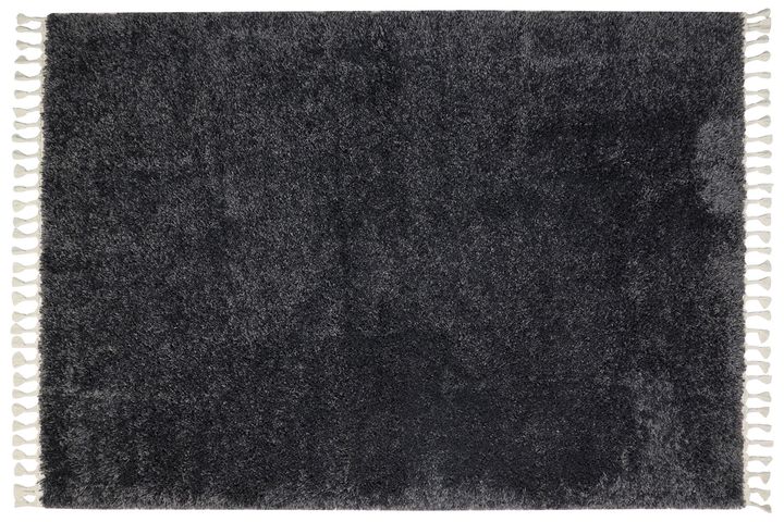 Moroccan Shaggy Teppich, 80x300 cm, Dunkelgrau