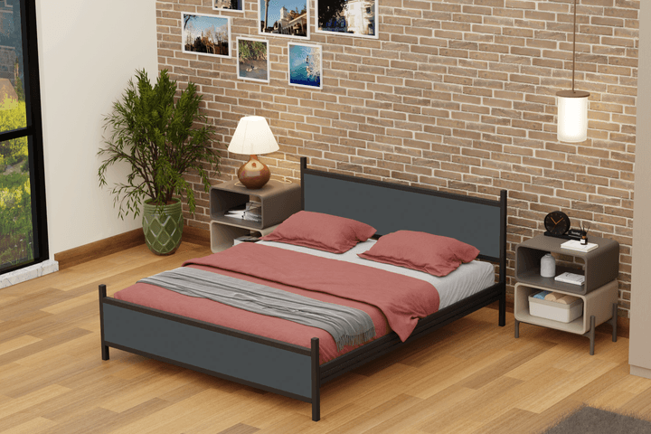 Star Bedframe, 150x200 cm, Antraciet