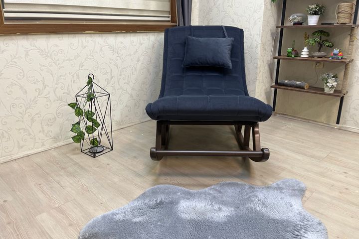 Asedia Maeve Schommelstoel, Antraciet & Walnoot