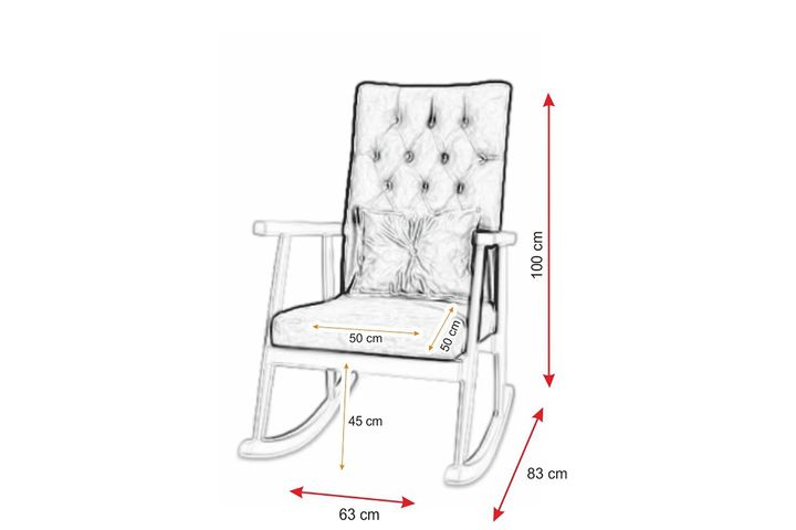 Asedia Trend Schommelstoel, Roze & Natuurlijke Kleur
