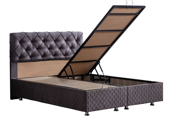 Vita Boxspringbedset, 160x200 cm, Grijs
