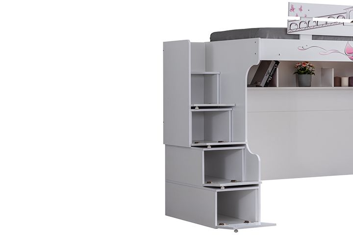 Pisa Stapelbed met Kledingkast & Bureau, 90x190 cm