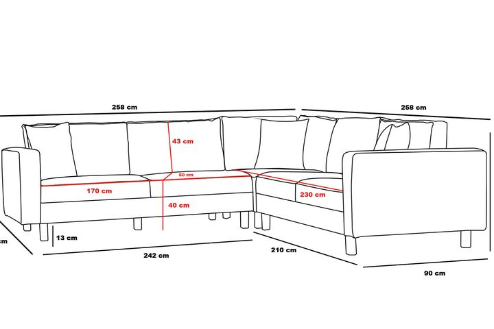 Berlin Hoekbank, Antraciet&Gold