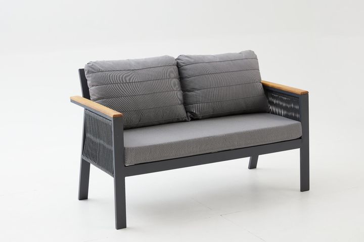 Capella Dubbele Tuinloungeset, Antraciet