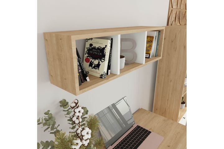 Bi̇Mossa Janus Bureau Met Planken En Boekenkast, Mand Wit, U5020
