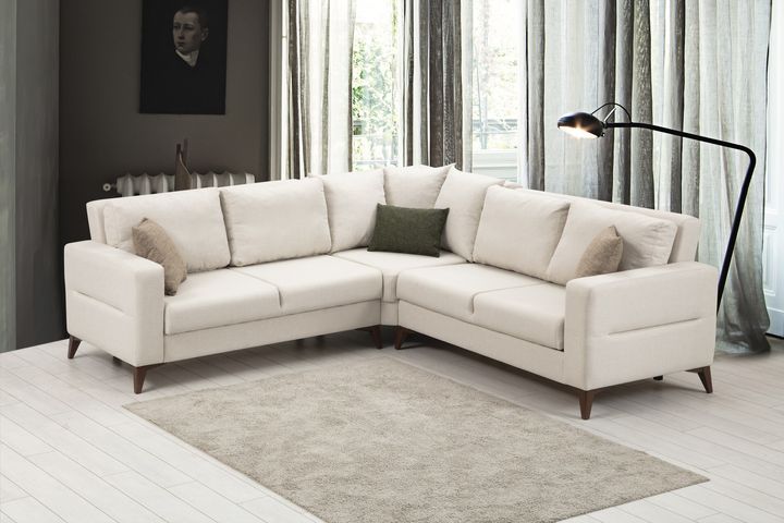 Kristal Hoekbank, Beige