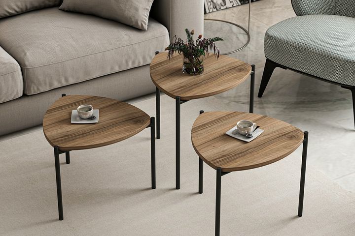 Medway Lenny Zettafelset , 3-delig, Walnoot