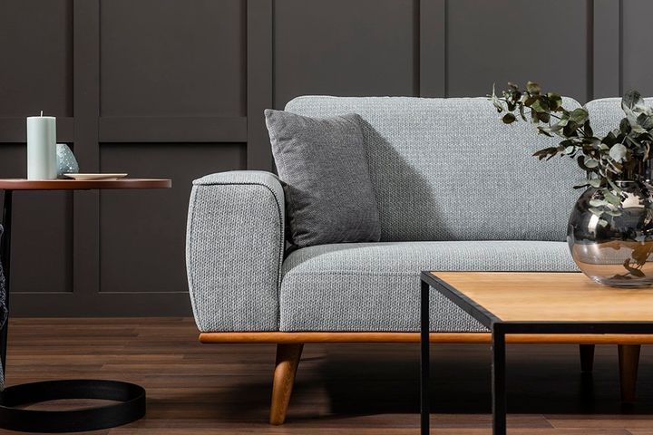 Merina 3-Zitsbank In Chenille, Grijs