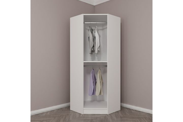 Tideway Hoekkledingkast, 210 cm, Wit