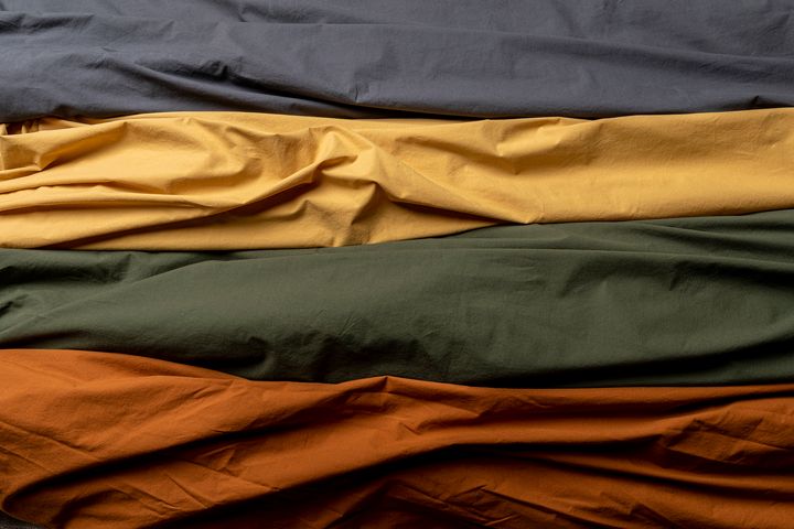 Cozy Washed Cotton Duvet Cover Set, King Size, Mustard