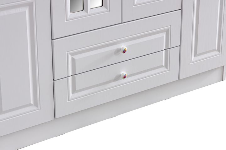 Country West Kledingkast met 6 Deuren, Wit