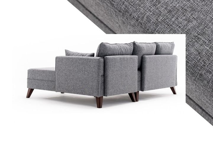 Bella Soft Mini Hoekbank Rechts, Grijs