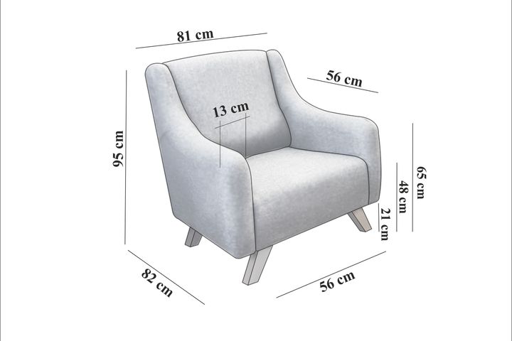 Hera Fauteuil, Grijs