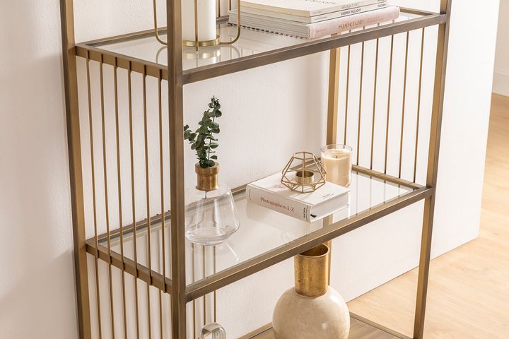 Stream Boekenkast, 80 cm, Messing