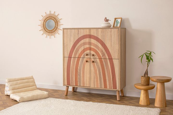 Iris Multifunctioneel Kast met Houten Poten