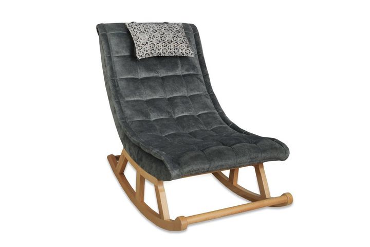 Asedia Maeve Schommelstoel, Antraciet & Natuurlijke Kleur