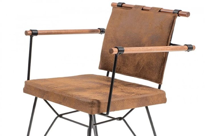 Poyraz Draadstoel Met Arm, Koffie, 2 Stuks