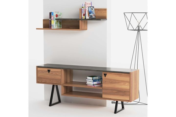 India TV Unit, 140 cm, Walnut