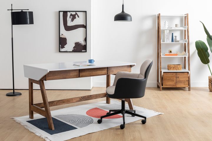 Roll Bureaustoel, Crème Antraciet