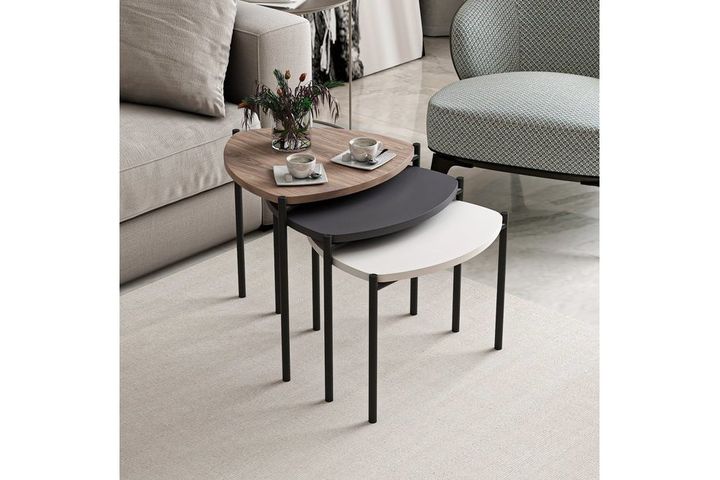 Medway Lenny Metalen Zettafels, Antraciet