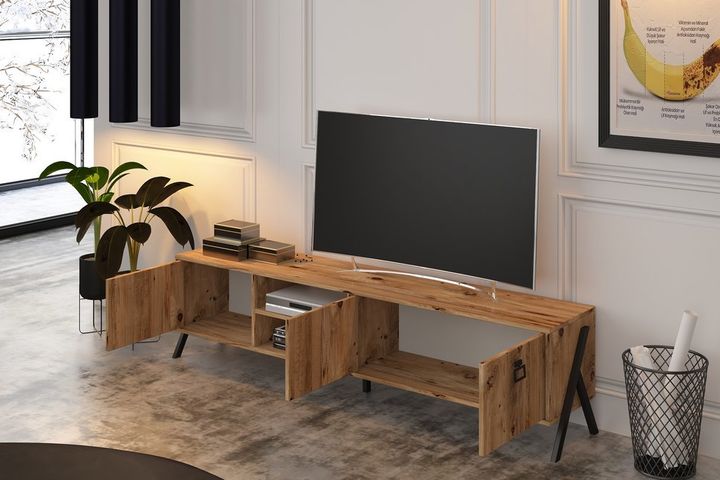Yanke TV-Meubel met Rekken, 180 cm, Walnoot