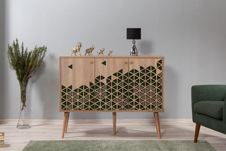 City Geometric Sideboard, Green