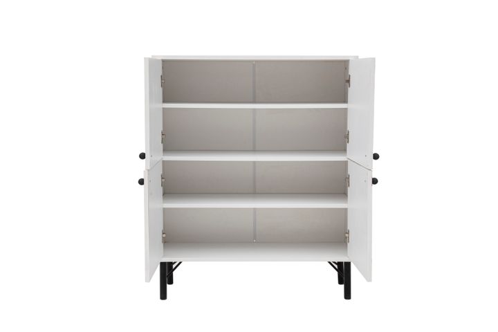 Dot Hallway Storage Cabinet, White & Multi