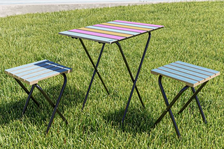 Bino Balkonset, Blauw