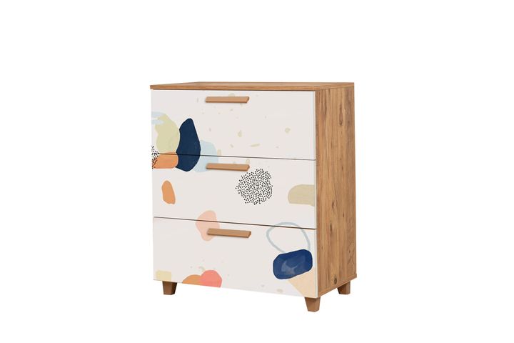 Leva Pied Chest of Drawers, White