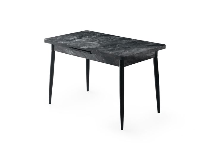 Maand Tafel, Stoel en Bank Set, Grijs & Zwart, 120X70