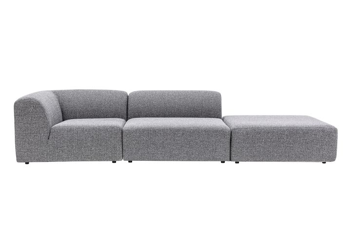 Alpha Modular 3 Seater Sofa, Light Grey