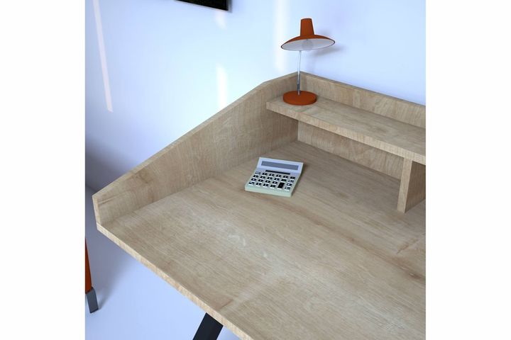 Neptune Desk, Oak & Black