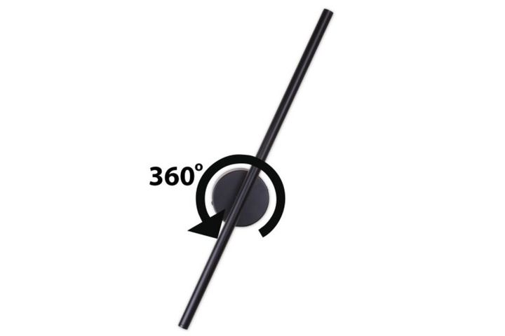 Long Led-Wandlamp, Zwart