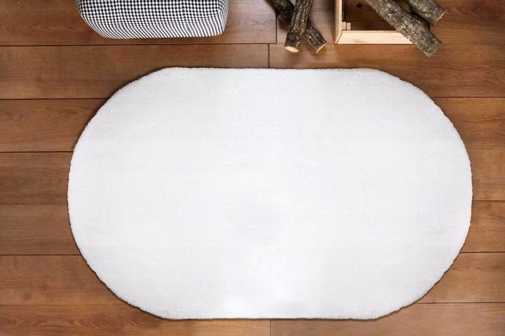 Cobbler Round Rug 70 x 200 cm, White