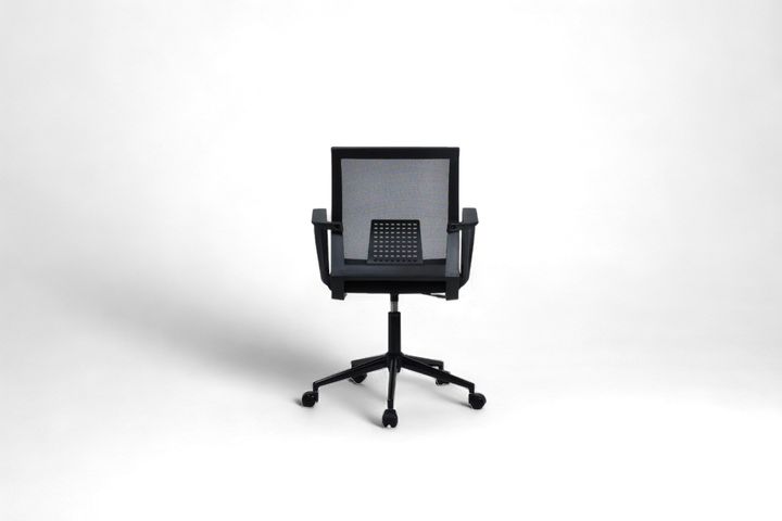 Mesh Bureaustoel met Metalen Poten, Zwart