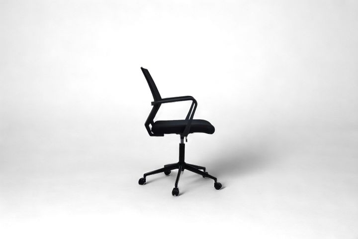 Mesh Bureaustoel met Metalen Poten, Zwart