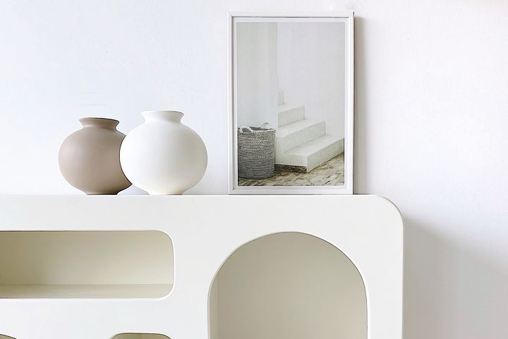 Toppy Ceramic Vase, Beige