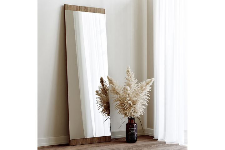 Neostyle Basic Standspiegel, 40x120 cm, Nussbaum