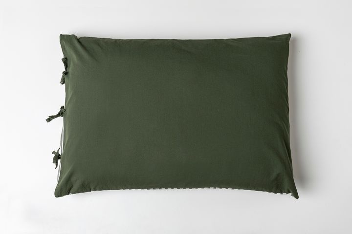 Cozy Double Side Washed Cotton Duvet Cover Set, Double Size, Green