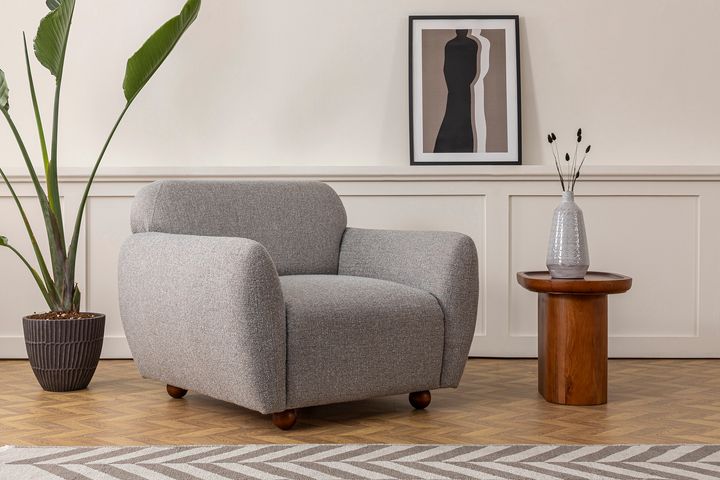 Eddy Armchair, Light Grey