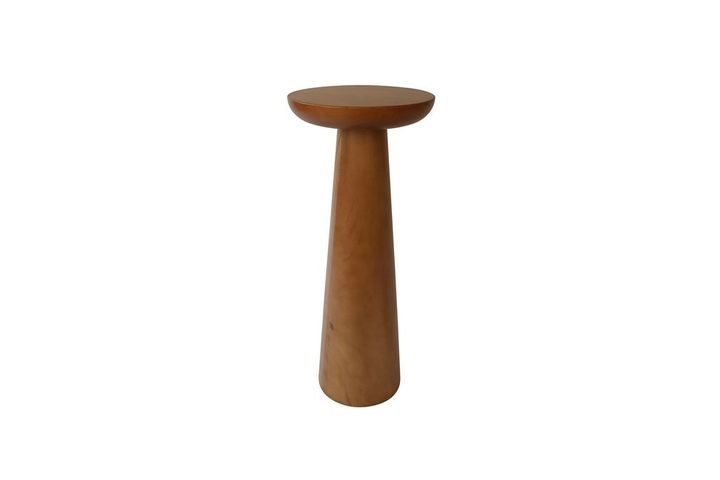 Tucas Home Mushroom Side Table, 28 cm, Dark Wood